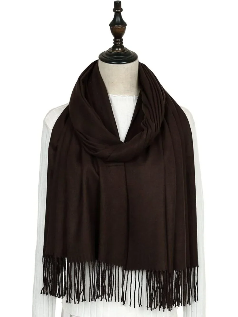 Women's Caramel Wedding Bridal Scarf Pashmina Shawls Long Large Scarves